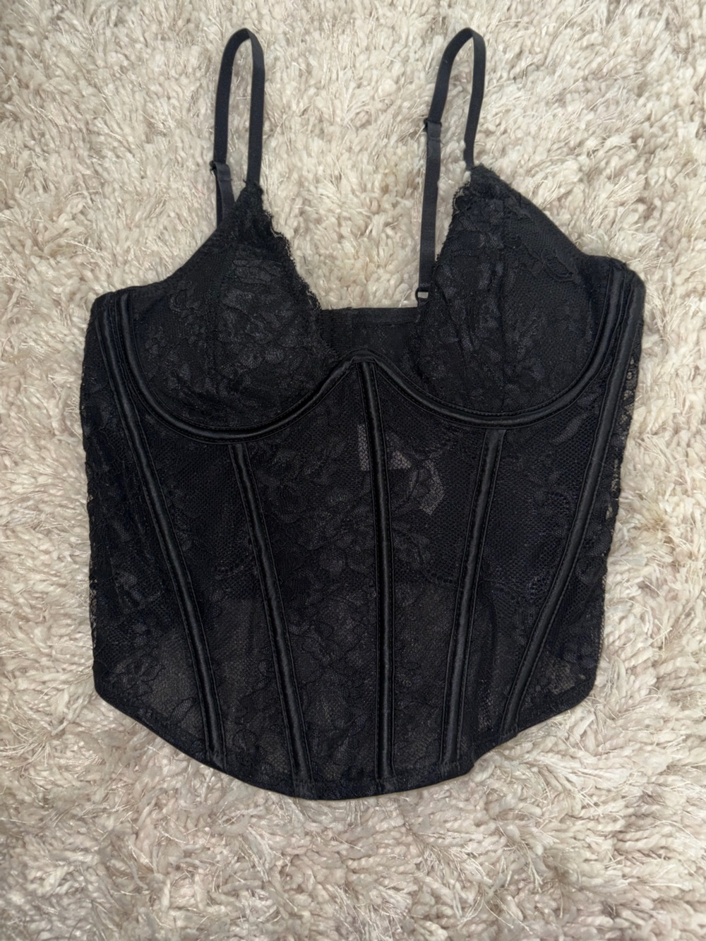 Garage Black Lace Bustier Corset Top - Women Intimates & Sleepwear